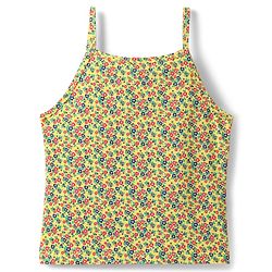 Pine Kids Cotton Knit Sleeveless Slips with Floral Print Pack of 3 (Color May Vary)