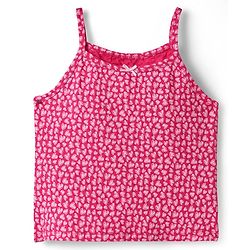 Pine Kids Cotton Knit Sleeveless Slips with Heart Print Pack of 3 (Color May Vary)