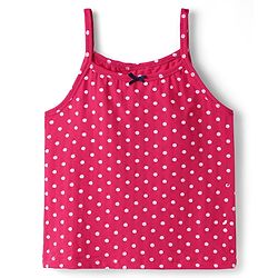 Pine Kids Cotton Knit Sleeveless Slips with Stripes & Polka Dots Pack of 3 (Color May Vary)
