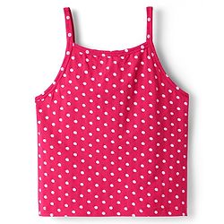 Pine Kids Cotton Knit Sleeveless Slips with Stripes & Polka Dots Pack of 3 (Color May Vary)