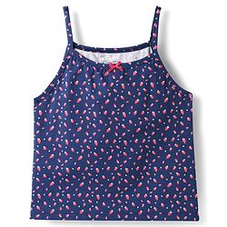 Pine Kids Cotton Knit Sleeveless Slips with Stripes & Polka Dots Pack of 3 (Color May Vary)