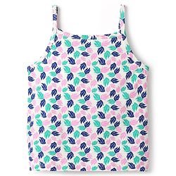 Pine Kids Cotton Elastane Knit Sleeveless Slips With Tropical Theme Print Pack Of 3 (Color May Vary)