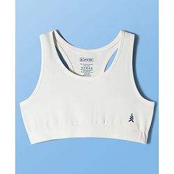 Pine Kids Cotton Elastane Knit Sleeveless Solid Color Bralettes Pack of 3 (Color May Vary)