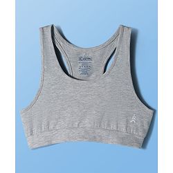 Pine Kids Cotton Elastane Knit Sleeveless Solid Color Bralettes Pack of 3 (Color May Vary)