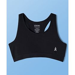 Pine Kids Cotton Elastane Knit Sleeveless Solid Color Bralettes Pack of 3 (Color May Vary)