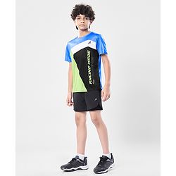 Pine Active Knit Half Sleeves T-Shirt With Text Print - Multicolor