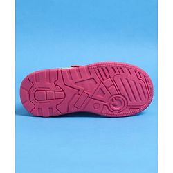 Pine Kids Velcro Closure Casual Shoes With Lace Detailing - Pink & White