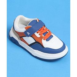 Pine Kids Velcro Closure Casual Shoes With Lace Detailing - Blue  & White