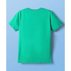 Pine Kids Cotton Knit Half Sleeves Cut & Sew T-Shirt & Lounge Pant Set with Text Print - Navy Blue