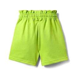 Pine Kids Looper Knit Mid Thigh Shorts With Number Print - Lime Green