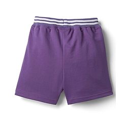 Pine Kids Looper Knit Mid Thigh Shorts With HD Print - Purple