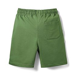Pine Kids Looper Knit Above Knee Length Solid Shorts With Cargo Pockets - Olive Green
