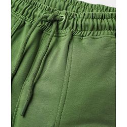 Pine Kids Looper Knit Above Knee Length Solid Shorts With Cargo Pockets - Olive Green