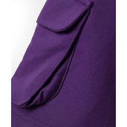Pine Kids Looper Knit Above Knee Length Solid Colour Shorts - Violet
