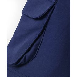 Pine Kids Looper Knit Above Knee Length Solid Colour Shorts Navy Blue