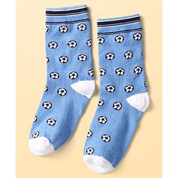 Pine Kids Knit Ankle Length Silvadur Antimicrobial Socks With Football Print(Colour May Vary)