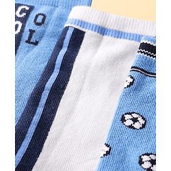 Pine Kids Knit Ankle Length Silvadur Antimicrobial Socks With Football Print(Colour May Vary)