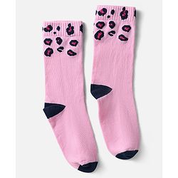 Pine Kids Knit Ankle Length Silvadur Antimicrobial Socks with Leopard Print  Design Pack of 5 - Color May Vary