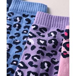 Pine Kids Knit Ankle Length Silvadur Antimicrobial Socks with Leopard Print  Design Pack of 5 - Color May Vary