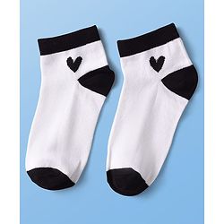 Pine Kids Knit Ankle Length Silvadur Antimicrobial Socks with Heart Print Design Pack of 3 - Color May Vary