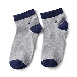 Pine Kids Knit Ankle Length Silvadur Antimicrobial Socks with Color Block Design Pack of 3 - Color May Vary