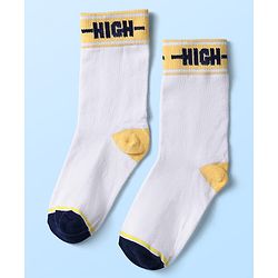 Pine Kids Knit Ankle Length Silvadur Antimicrobial Socks with Stripe & Text Design Pack of 3 - Color May Vary
