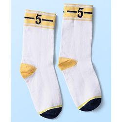 Pine Kids Knit Ankle Length Silvadur Antimicrobial Socks with Stripe & Text Design Pack of 3 - Color May Vary