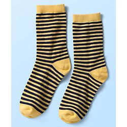 Pine Kids Knit Ankle Length Silvadur Antimicrobial Socks with Stripe & Text Design Pack of 3 - Color May Vary