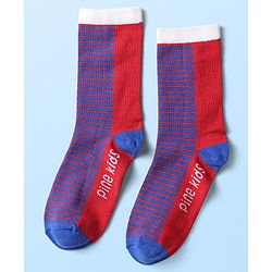 Pine Kids Knit Ankle Length Silvadur Antimicrobial Socks with Color Block Design Pack of 5 - Color May Vary
