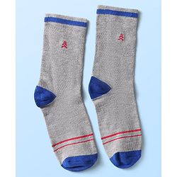 Pine Kids Knit Ankle Length Silvadur Antimicrobial Socks with Color Block Design Pack of 5 - Color May Vary