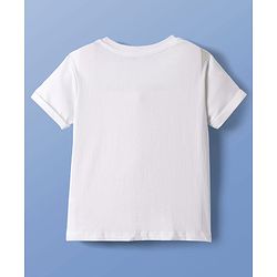 Pine Kids Single Jersey Knit Half Sleeves T-Shirt & Shorts Set With Belt & Los Angeles Print - White & Olive Green