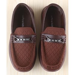 Pine Kids Slip on Loafers With Applique - Brown