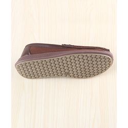Pine Kids Slip on Loafers With Applique - Brown