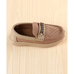 Pine Kids Slip on Loafers With Applique - Beige