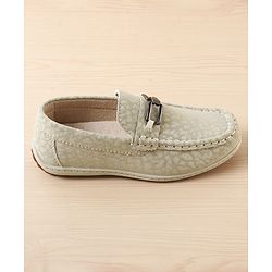 Pine Kids Slip On Loafer with Applique - Beige