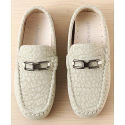 Pine Kids Slip On Loafer with Applique - Beige