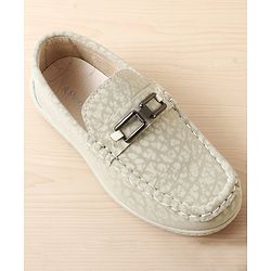 Pine Kids Slip On Loafer with Applique - Beige