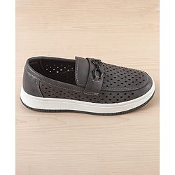 Pine Kids Solid Coloured Formal & Party Wear Shoes - Black