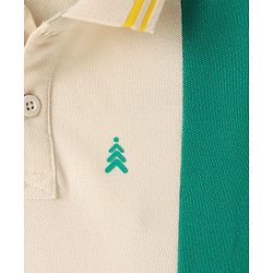 Pine Kids Cotton Knit Half Sleeves Polo T-Shirt With Color Block Design - Multicolor