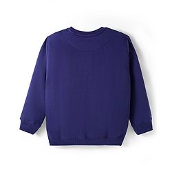 Pine Kids Knit Full Sleeves Sweatshirt With Awesome Print - Navy Blue