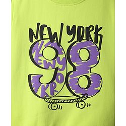 Pine Kids Cotton Knit Full Sleeves Sweatshirt With Text Print - Light Green