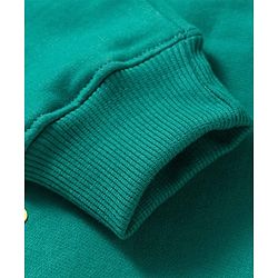 Pine Kids Knit Full Sleeves Sweatshirt With Basketball Print - Mint Green