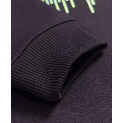 Pine Kids Knit Full Sleeves Sweatshirt With Gamer Print - Black