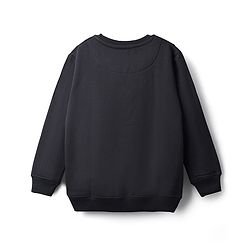 Pine Kids Cotton Knit Full Sleeves Sweatshirt With Text Print - Black