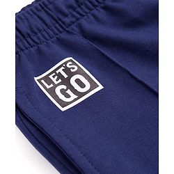 Pine Kids Knit Full Length Lounge Pant With Let's Go Print - Navy Blue