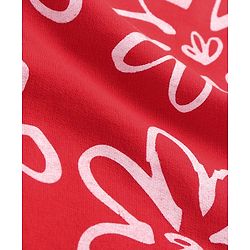Pine Kids Knit Full Length Lounge Pant With Floral Print - Red