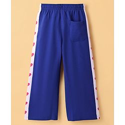 Pine Kids Knit Full Length Lounge Pant With Heart Print - Navy Blue