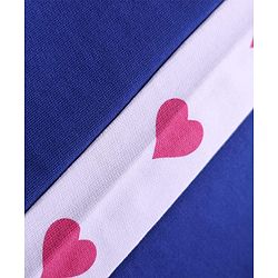 Pine Kids Knit Full Length Lounge Pant With Heart Print - Navy Blue