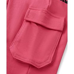 Pine Kids Knit Full Length Lounge Pant With Butterfly Print - Dark Pink