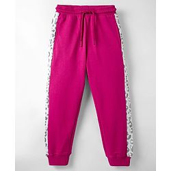 Pine Kids Knit Full Length Lounge Pant With Tape Design - Red